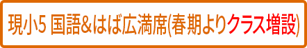 小5国はば広 満席(クラス増設予定)